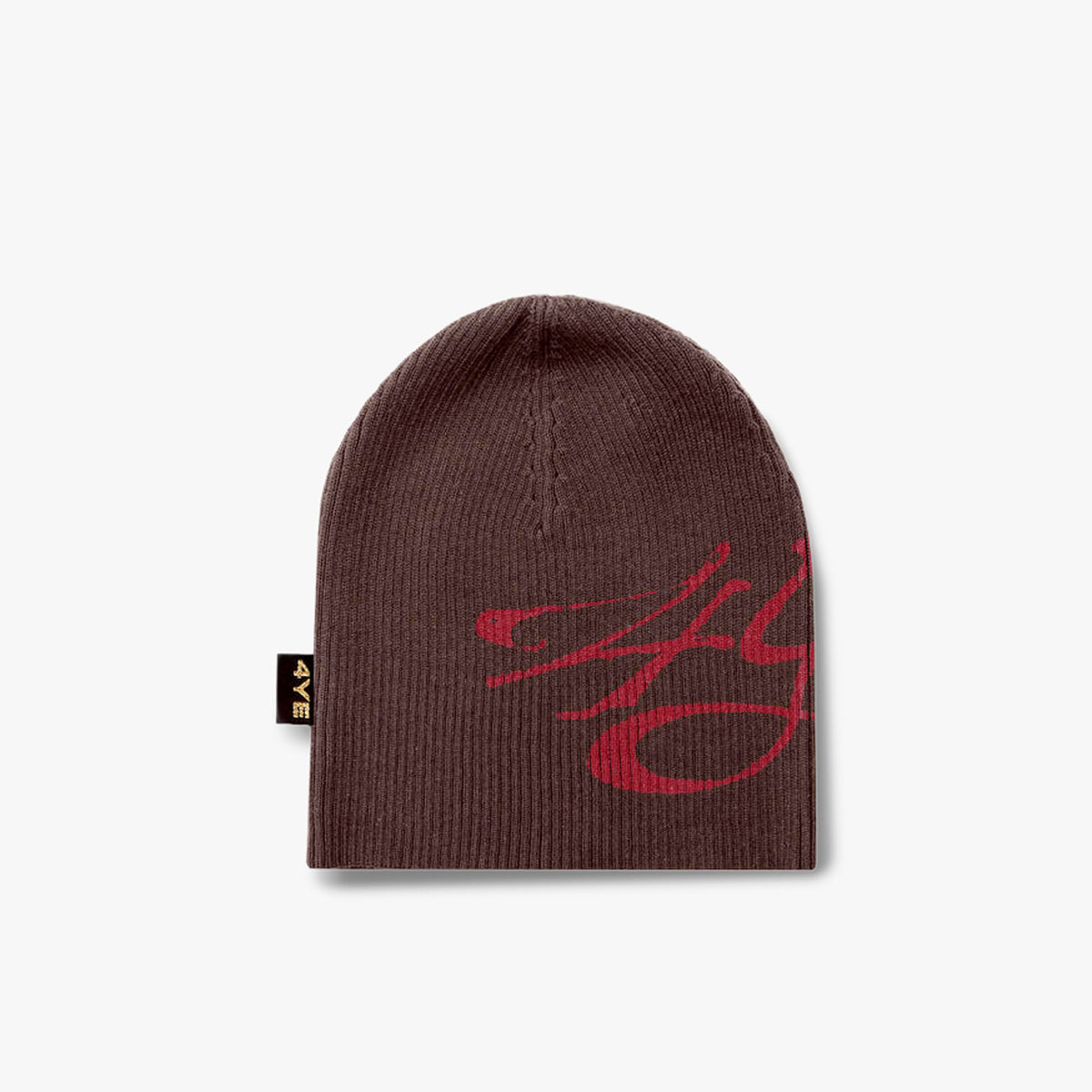 4YE Signature Ribbed Skully Brown / Red