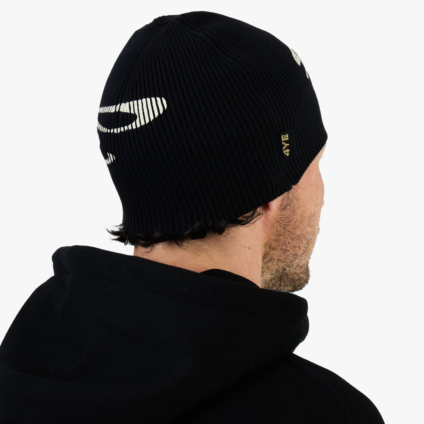 4YE Bonnet Skully Noir / Blanc cassé