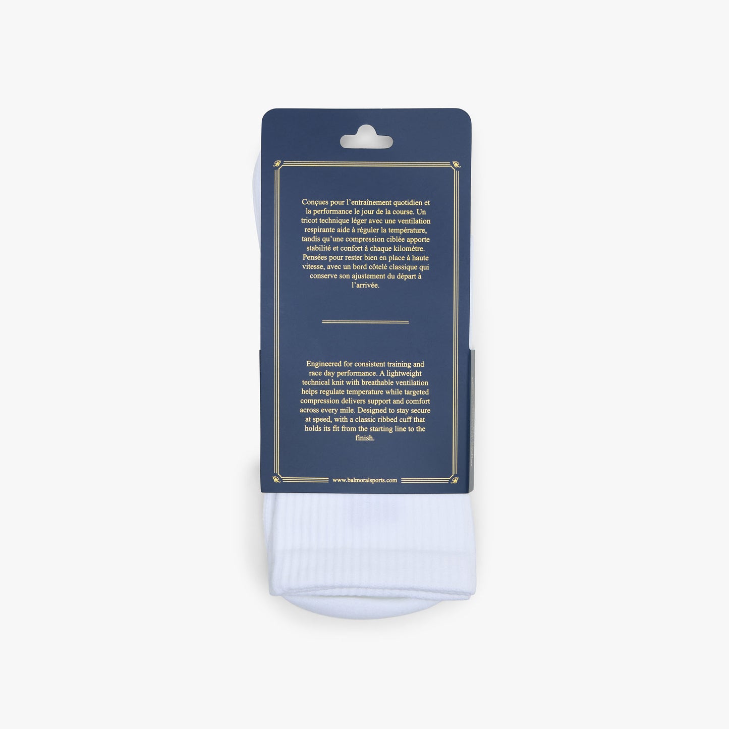 Balmoral Running Socks / White
