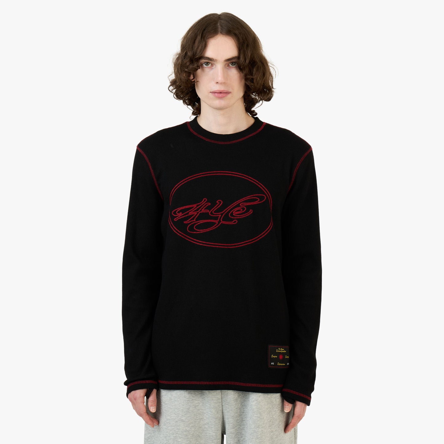 4YE Signature Waffle Top Black / Red