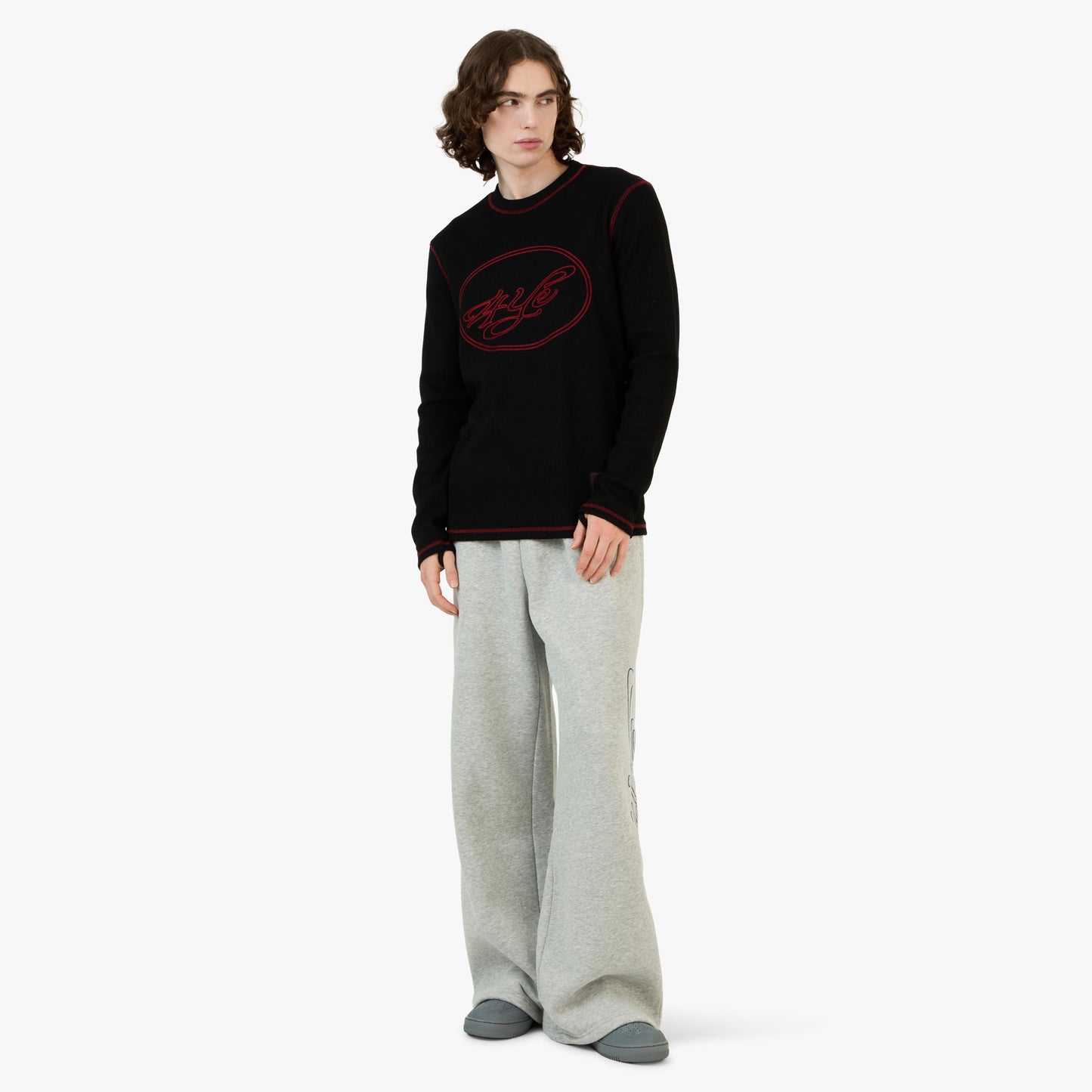 4YE Signature Waffle Top Black / Red