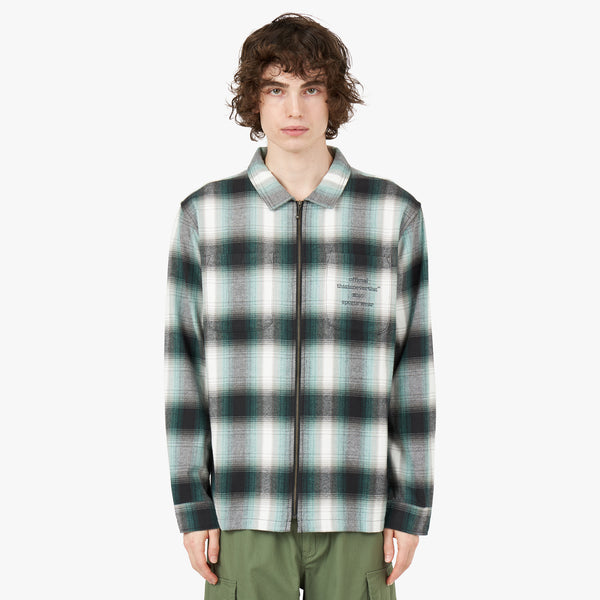 thisisneverthat Flannel Zip Shirt / Green – Livestock