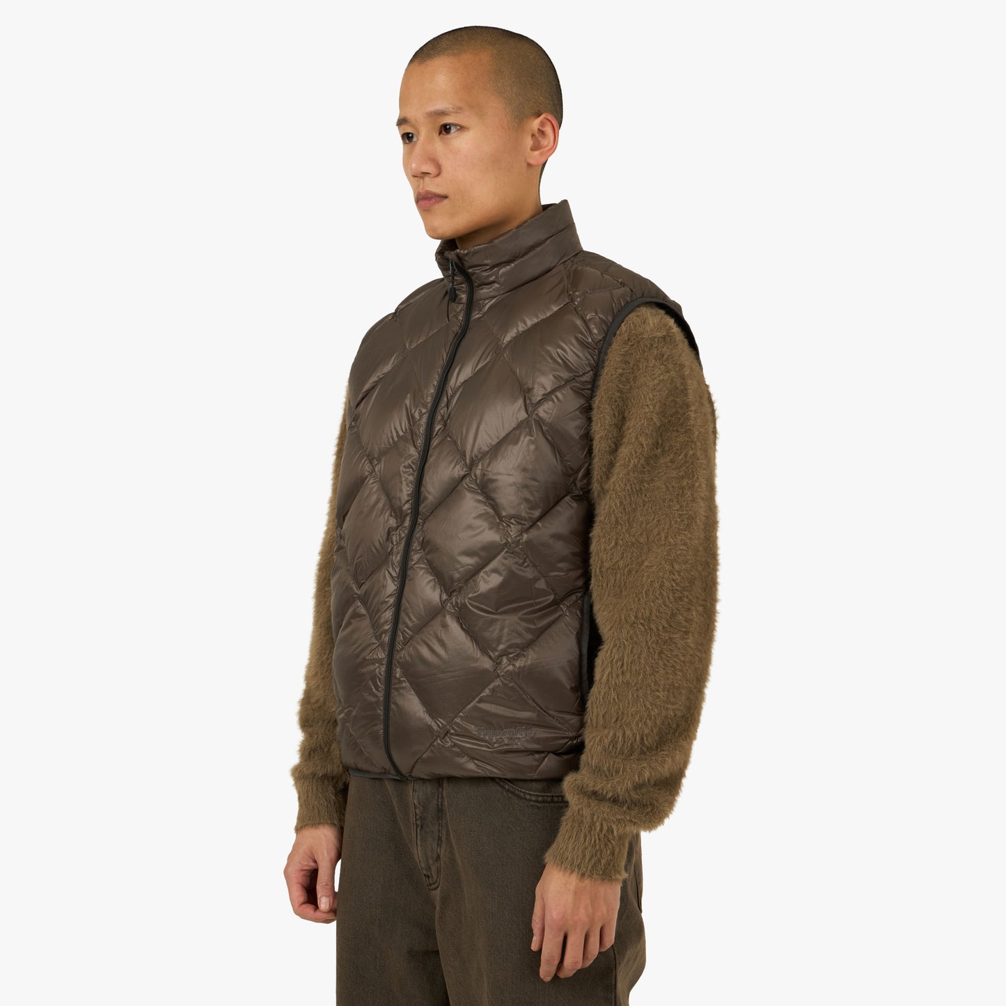 thisisneverthat PERTEX Light Down Vest Brown
