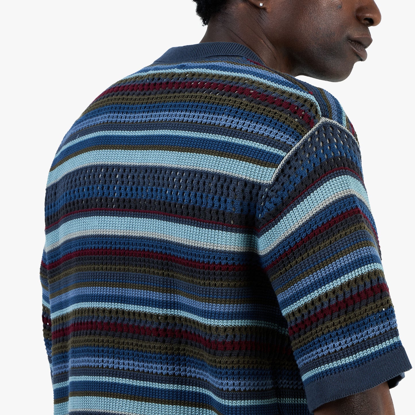 thisisneverthat Striped S/S Knit Polo / Dark Navy