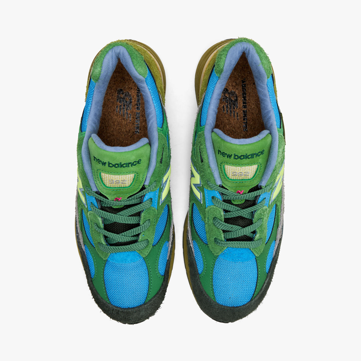 New Balance x Salehe Bembury MiUSA 992 Vert / Bleu