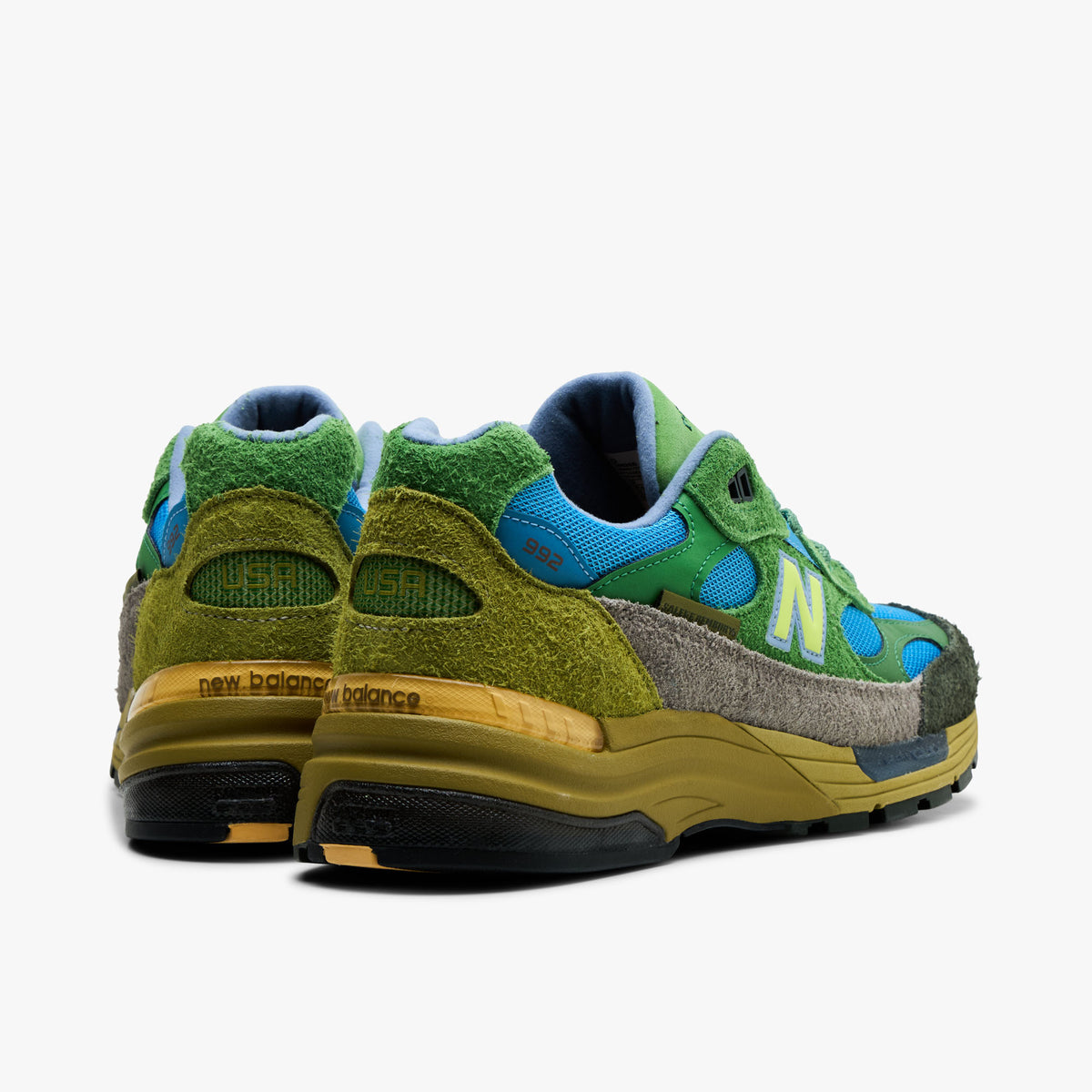 New Balance x Salehe Bembury MiUSA 992 Vert / Bleu
