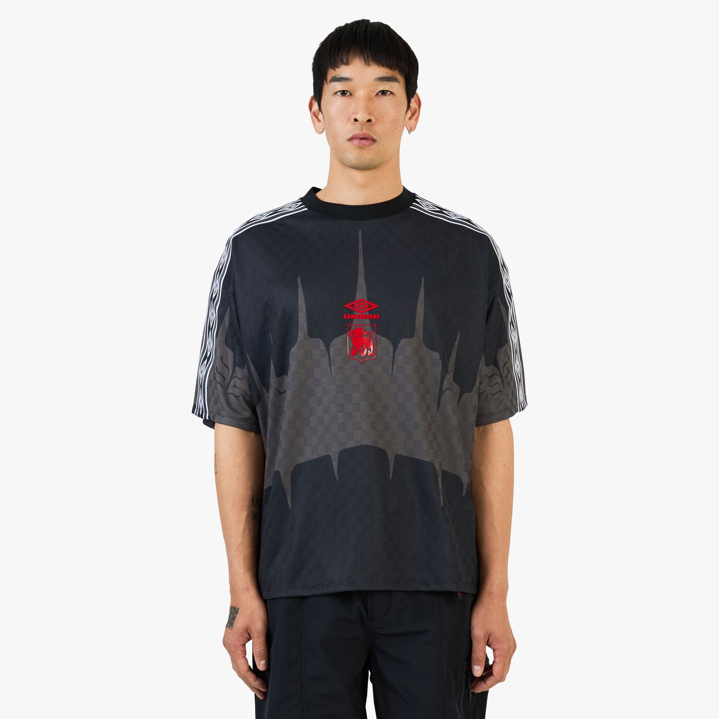 T-shirt Umbro History Tape Kit Noir / Rouge - Anthracite