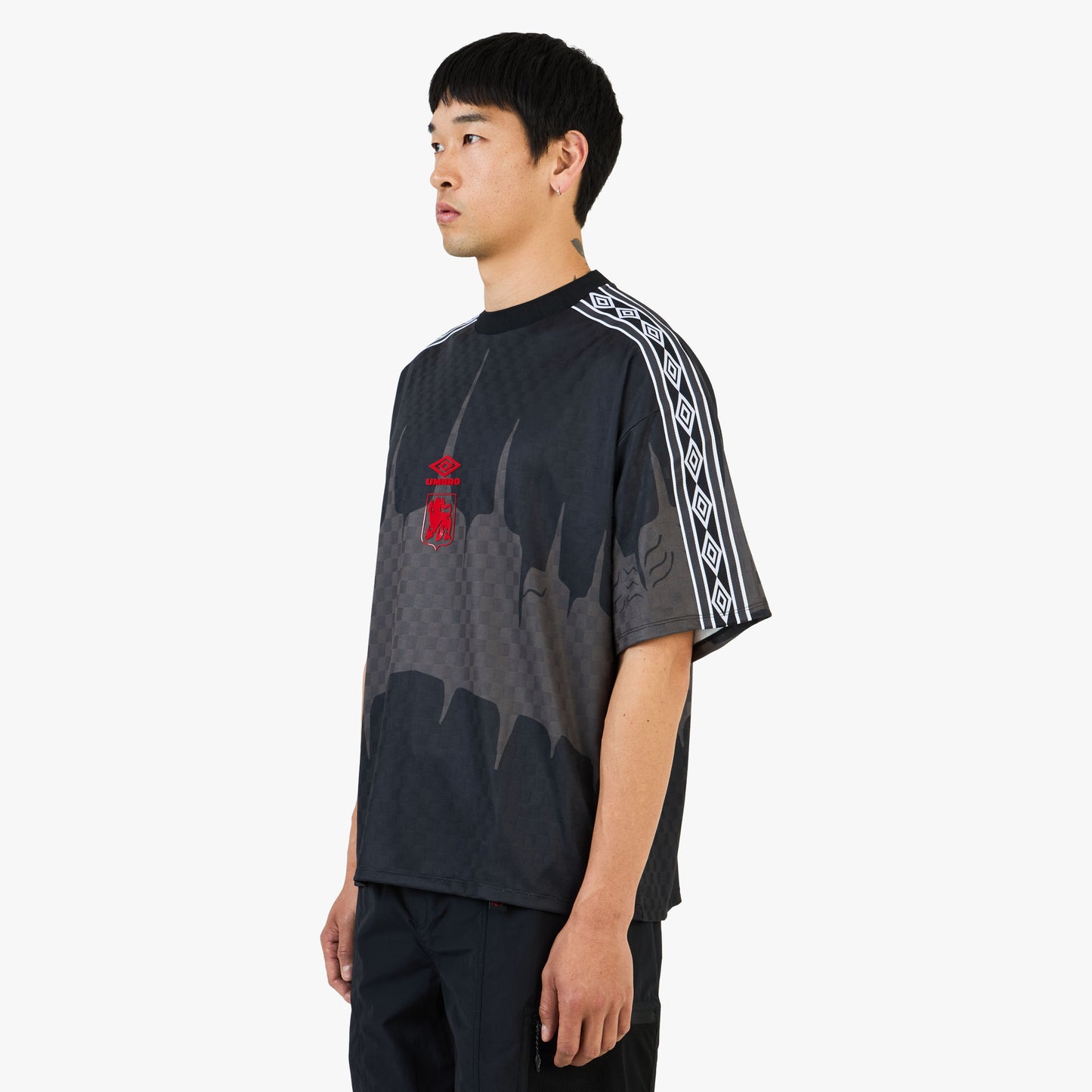 T-shirt Umbro History Tape Kit Noir / Rouge - Anthracite