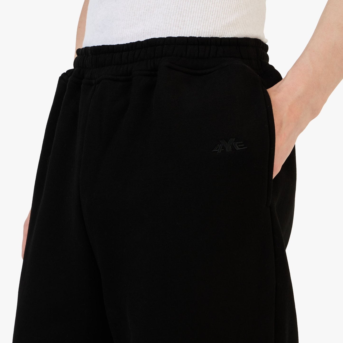 4YE Signature Zip Wide Pant Black/White