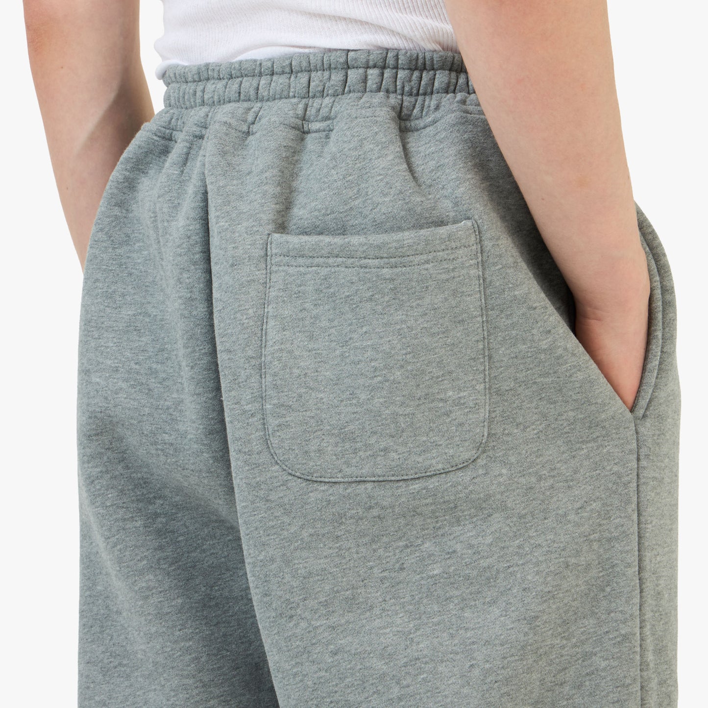 Pantalon large 4YE Signature Zip gris moyen / vert forêt