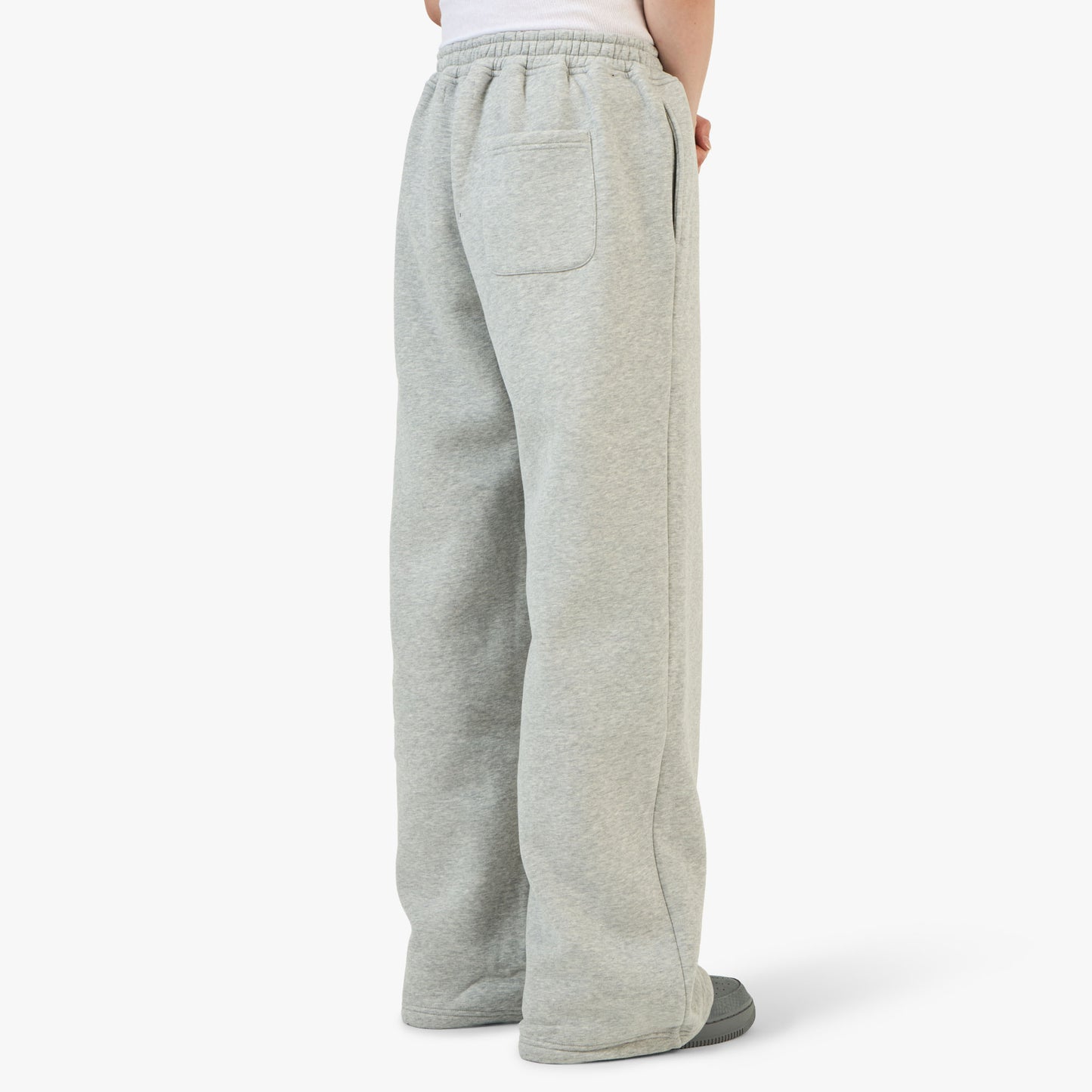 4YE Signature Zip Wide Pant Light Heather Grey