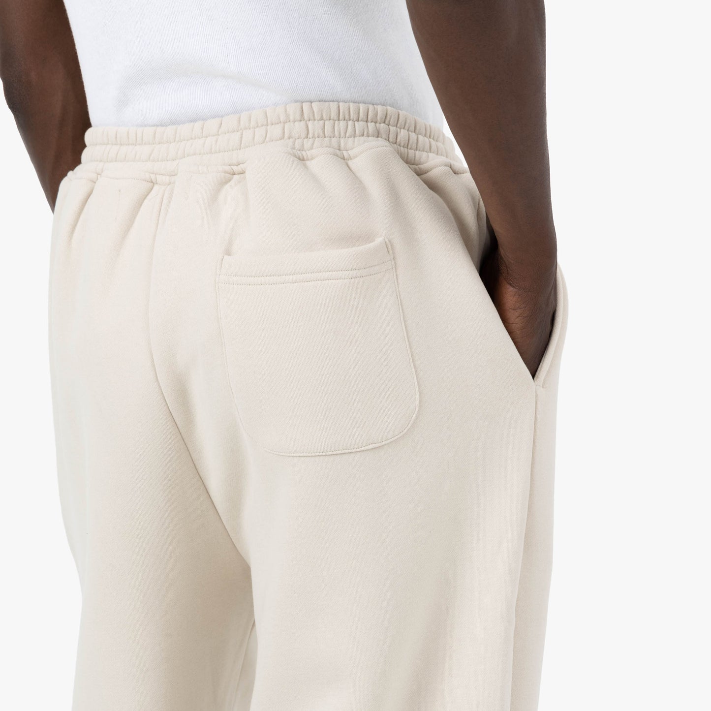 4YE Signature Pantalon à jambes larges Os / Brun