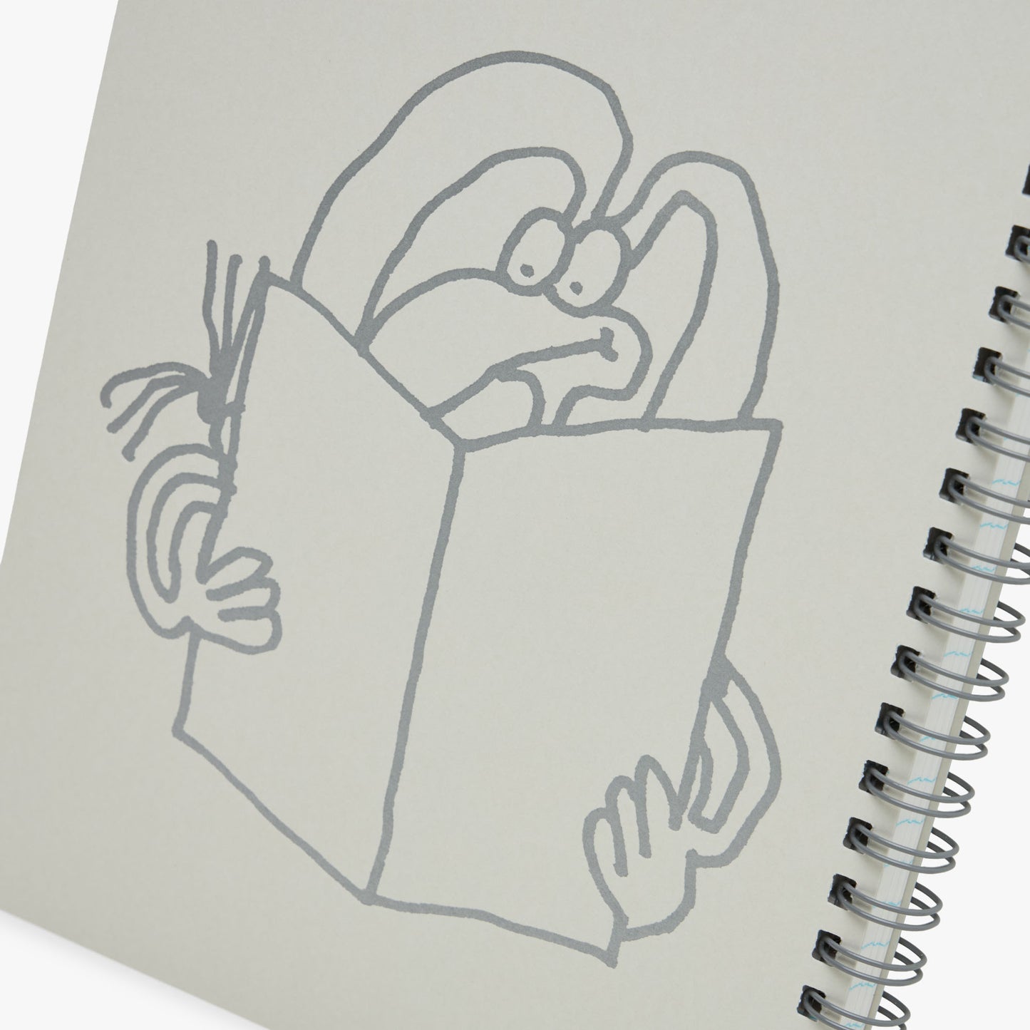 Actual Source + Penco ZZ410 Coil Notebook - Large Grey / Silver