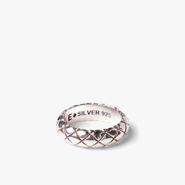 MAPLE Quilted Band Ring / Silver .925