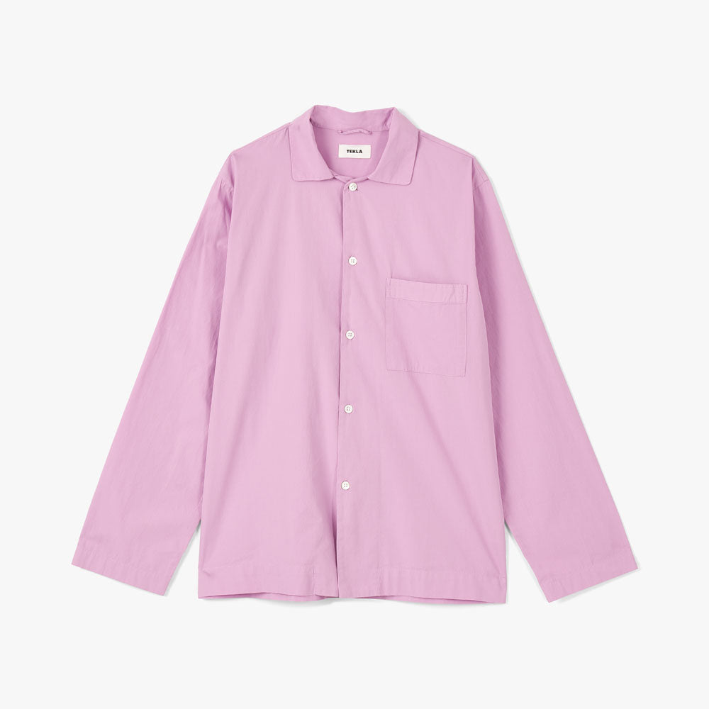 Tekla Popeline Chemise à manches longues / Rose Mauve