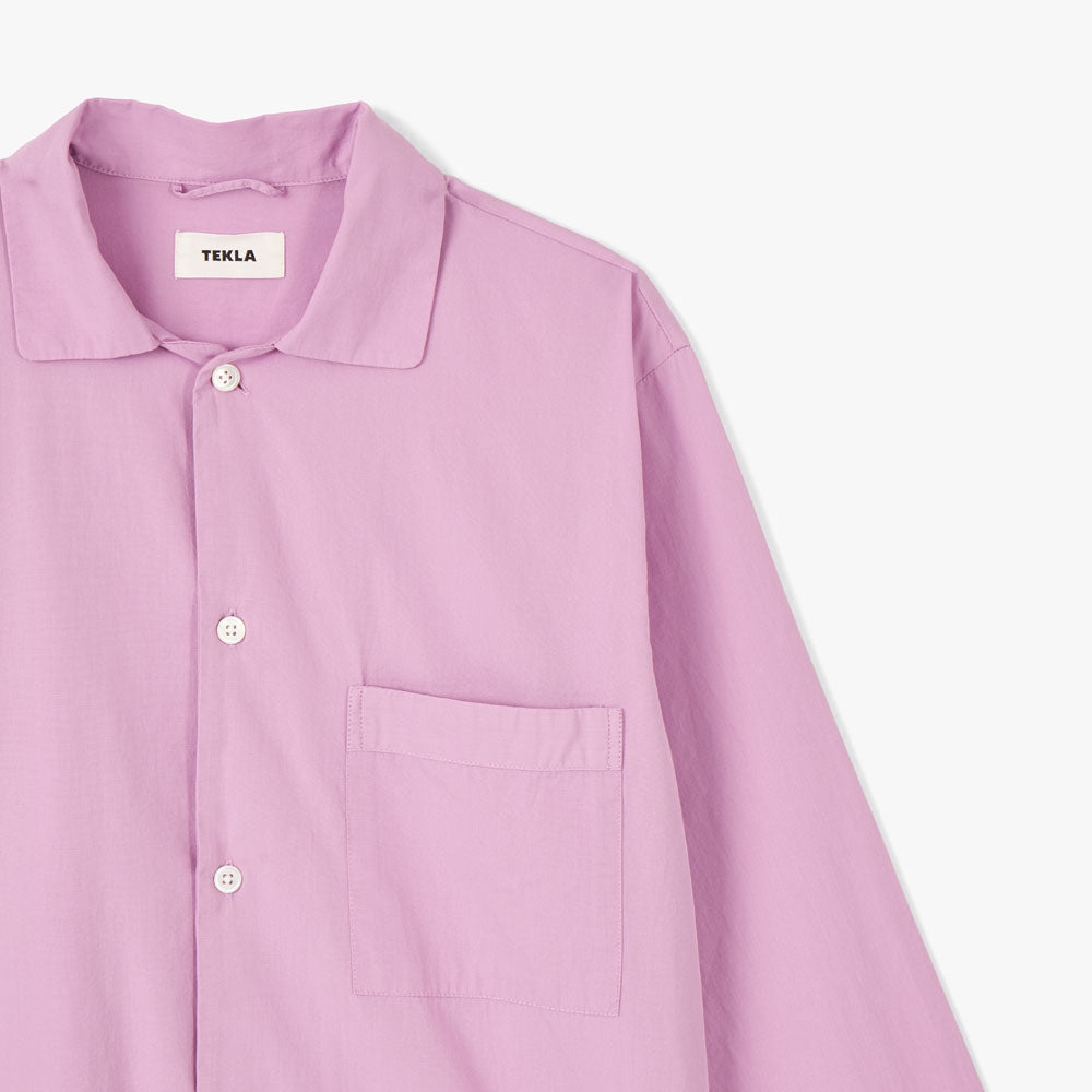 Tekla Popeline Chemise à manches longues / Rose Mauve