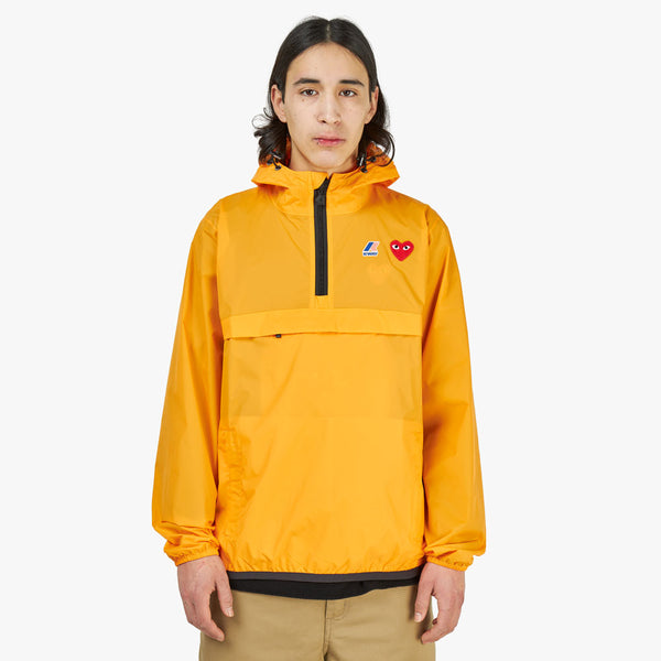 COMME des GARÇONS PLAY x K-Way Half Zip Hoodie / Orange