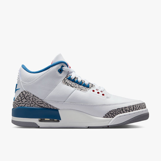 Jordan 3 Retro White / Fire Red-True Blue