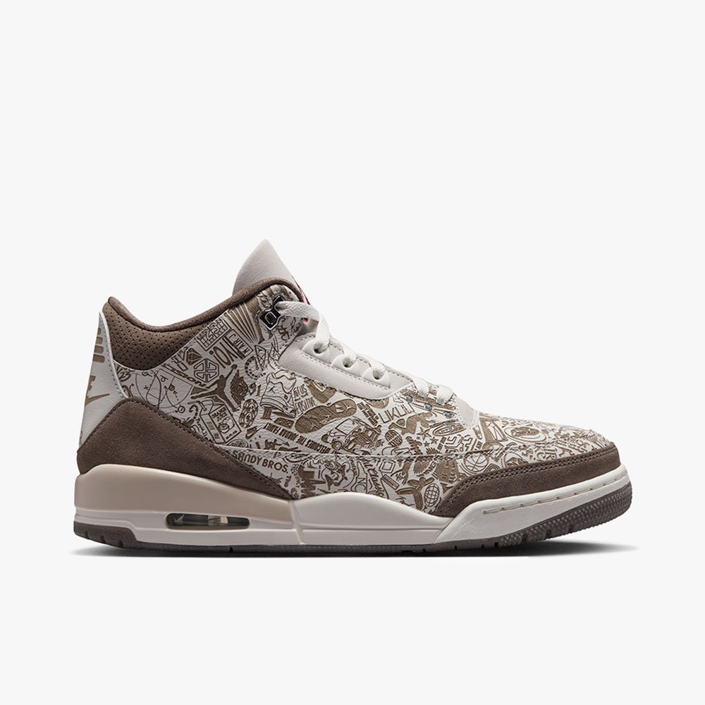 Jordan 3 Reto Laser / Phantom / University Red - Palomino Sail