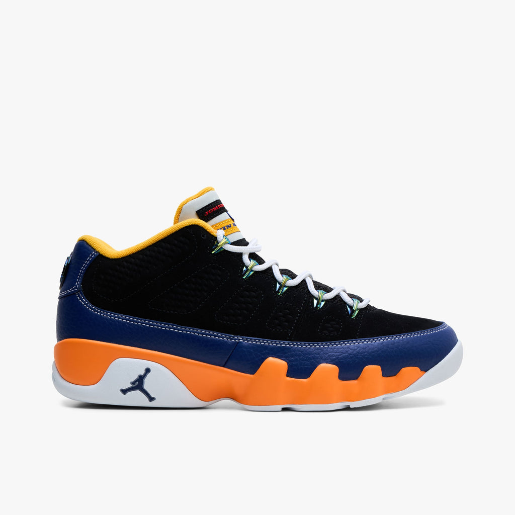 Jordan 9 Retro / Black / Challenge Red - Deep Royal Blue