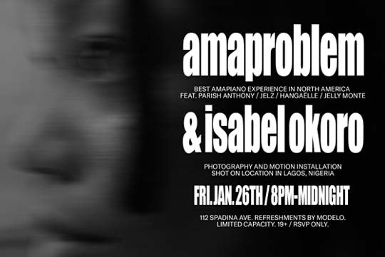 AMAPROBLEM and Isabel Okoro RSVP