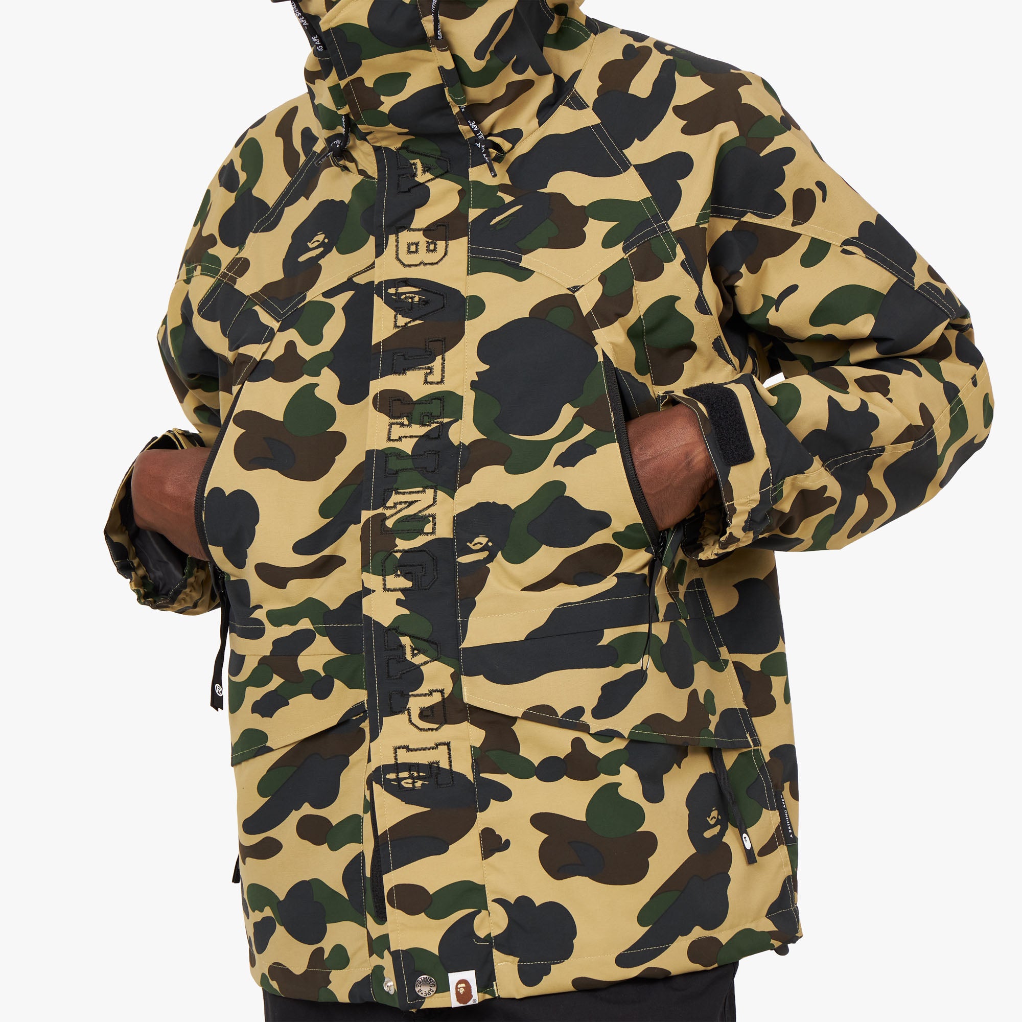 BAPE GORE TEX 1st Camo Snowboard Jacket Yellow Livestock