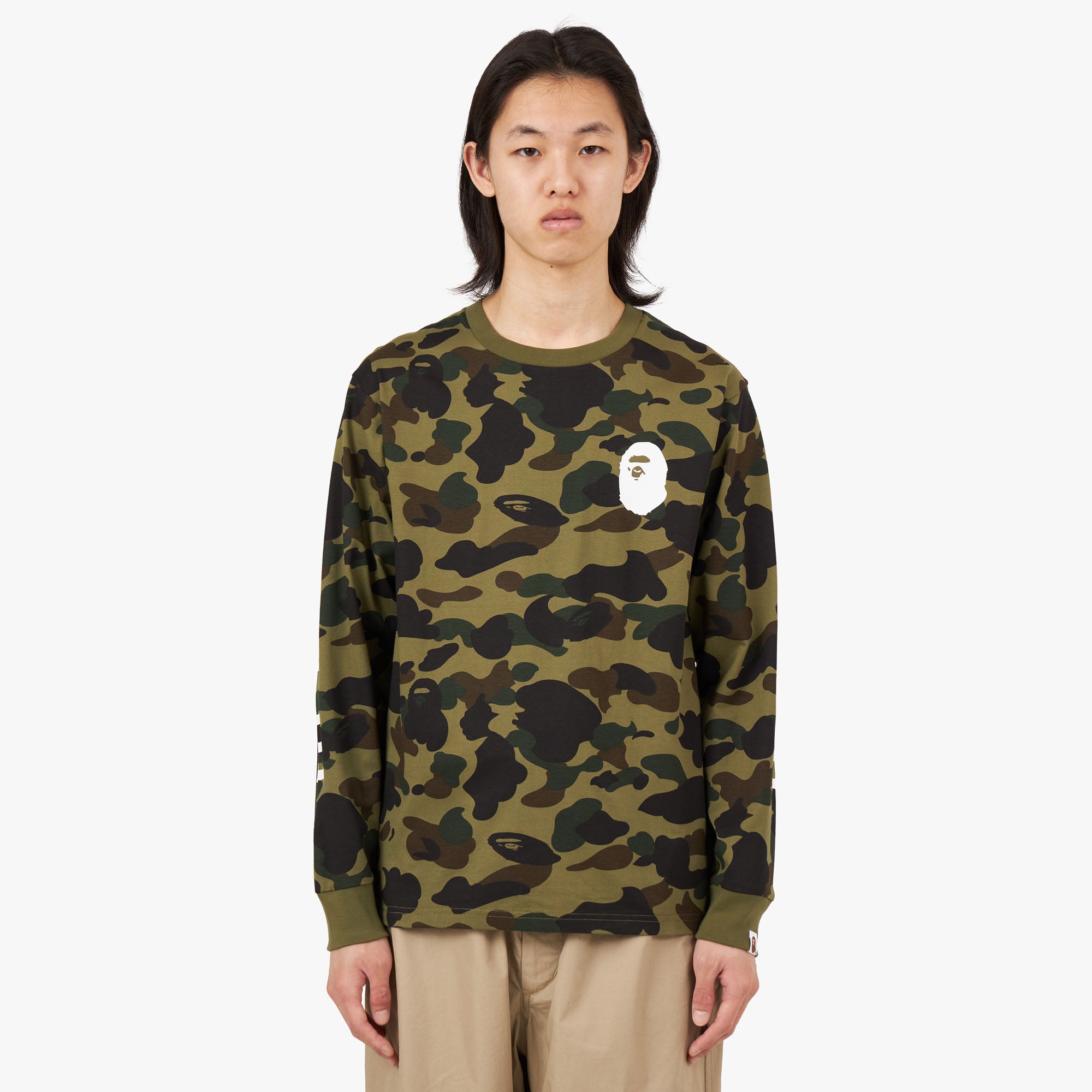 BAPE 1st Camo Long Sleeve Green Livestock