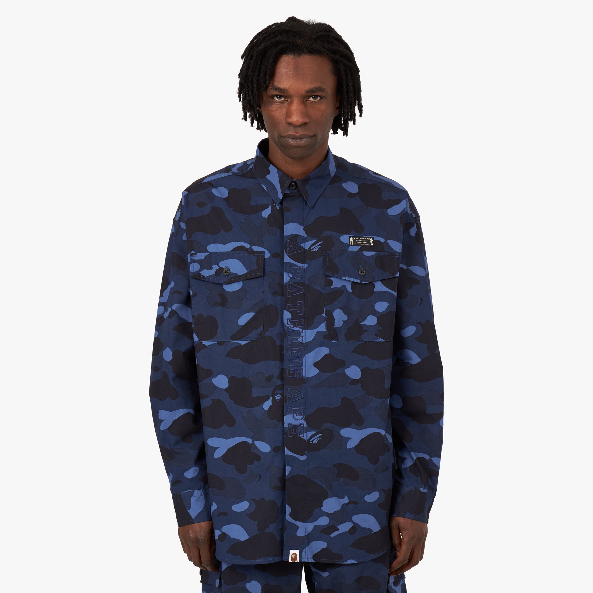 BAPE Camo CPO Shirt Navy