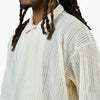 BEAMS Mesh Open Collar Shirt / Off White 4
