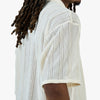 BEAMS Mesh Open Collar Shirt / Off White 5
