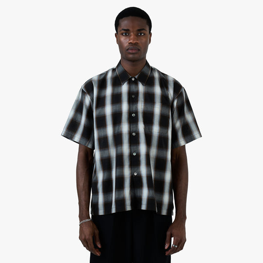 BEAMS Ombre Check Shirt / Black