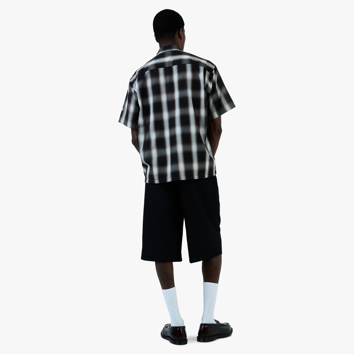 BEAMS Ombre Check Shirt / Black