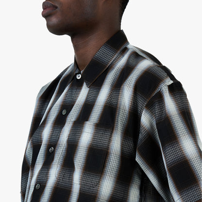 BEAMS Ombre Check Shirt / Black