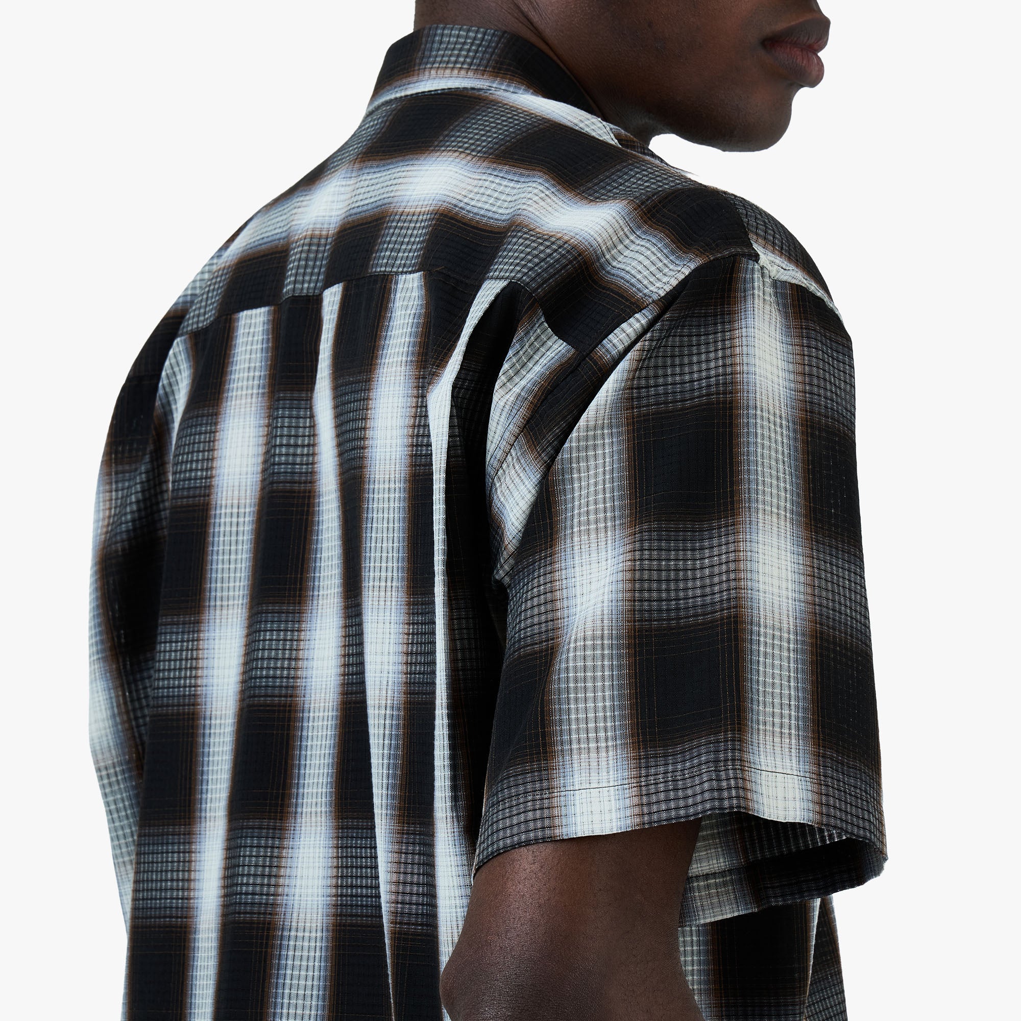 BEAMS Ombre Check Shirt / Black | Livestock