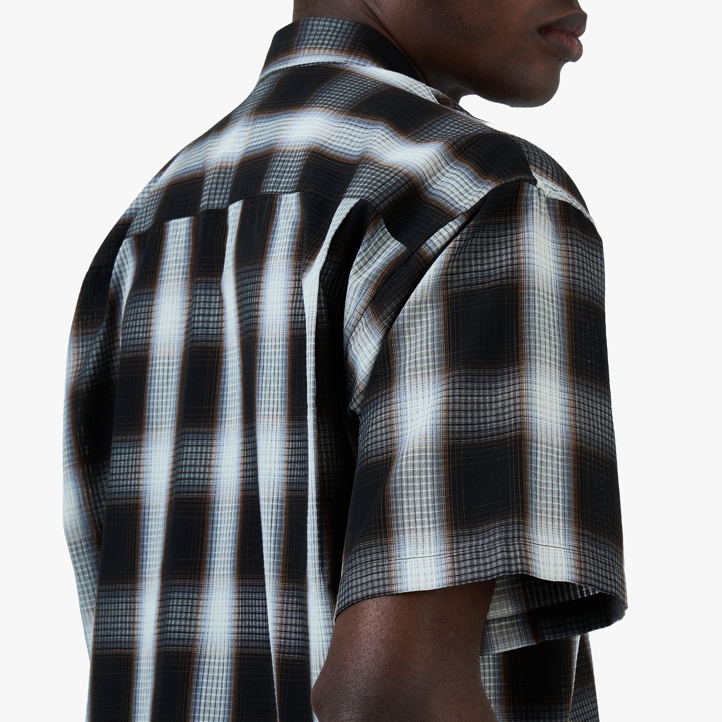 BEAMS Ombre Check Shirt / Black