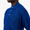 BEAMS 12 Gauge Mesh Polo Shirt / Royal Blue 4