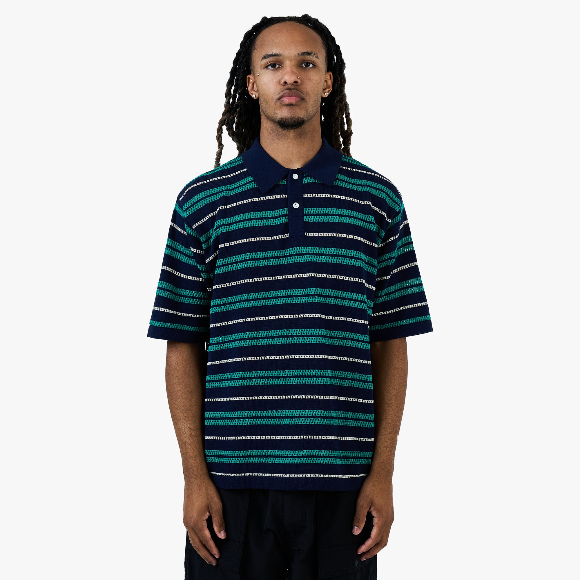 BEAMS 12 Gauge Mesh Polo Shirt / Navy – Livestock