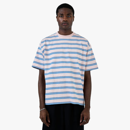 BEAMS Stripe T-Shirt / Pink