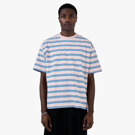 BEAMS Stripe T-Shirt / Pink