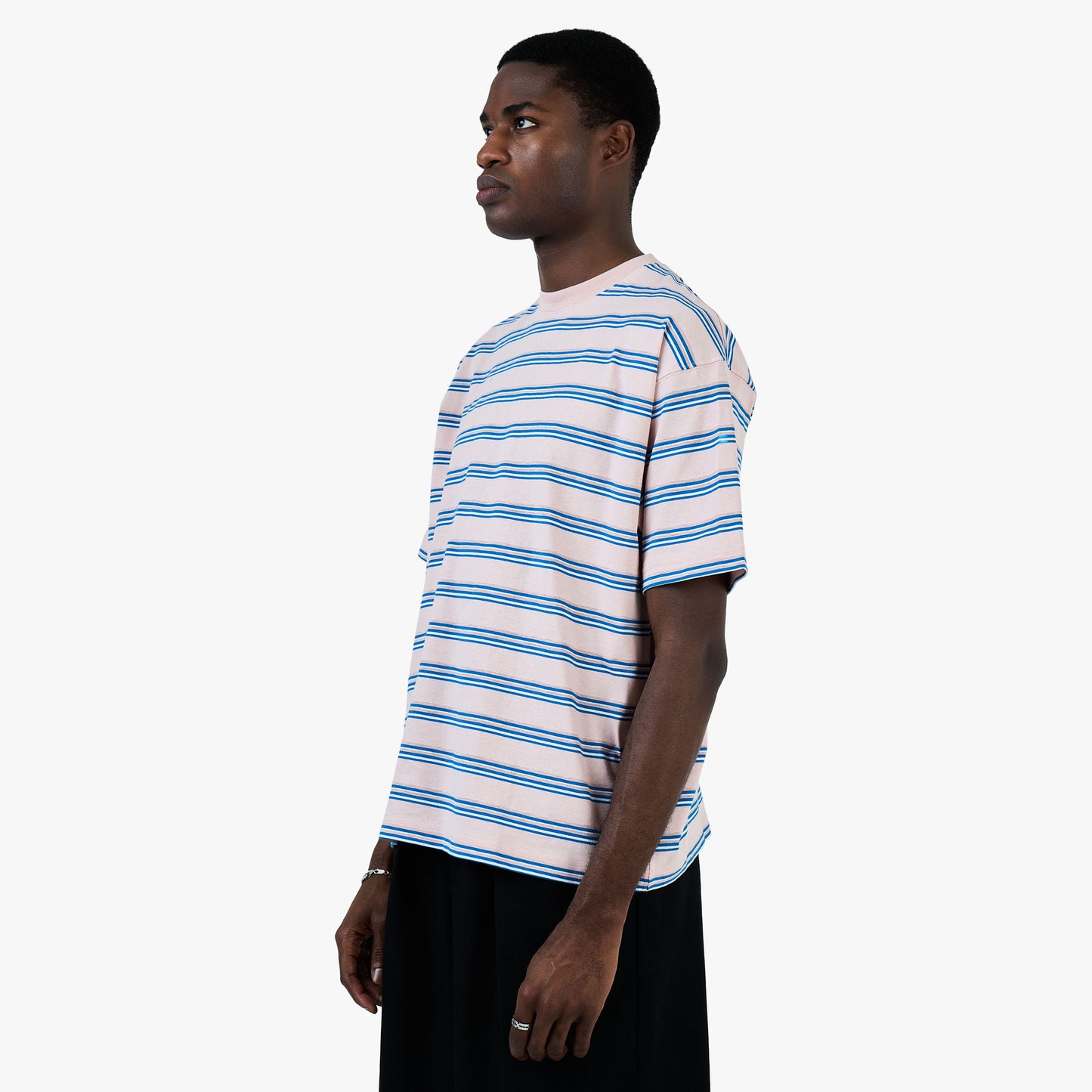 BEAMS Stripe T-Shirt / Pink