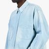 Chemise en chambray BEAMS déchirée / Bleu délavé 4