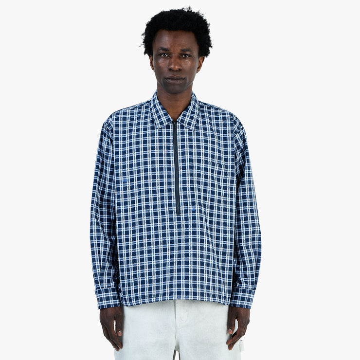 BEAMS Chemise demi-zippée / Bleu 1