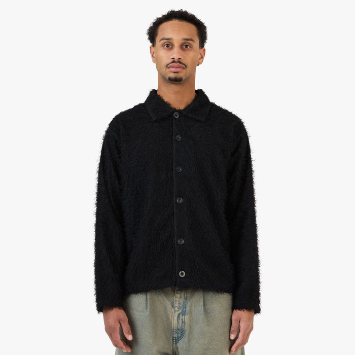 Beams Fringe Shirt Black 1