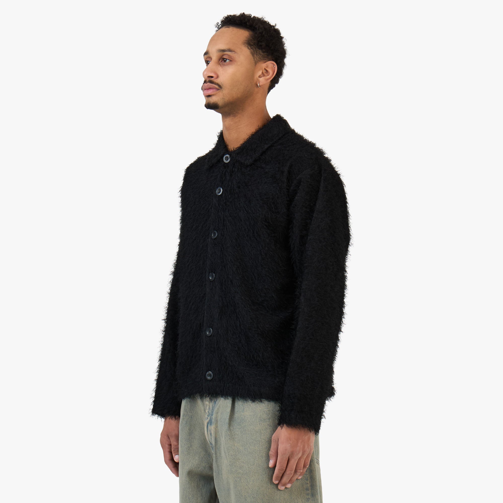 Beams Fringe Shirt Black – Livestock
