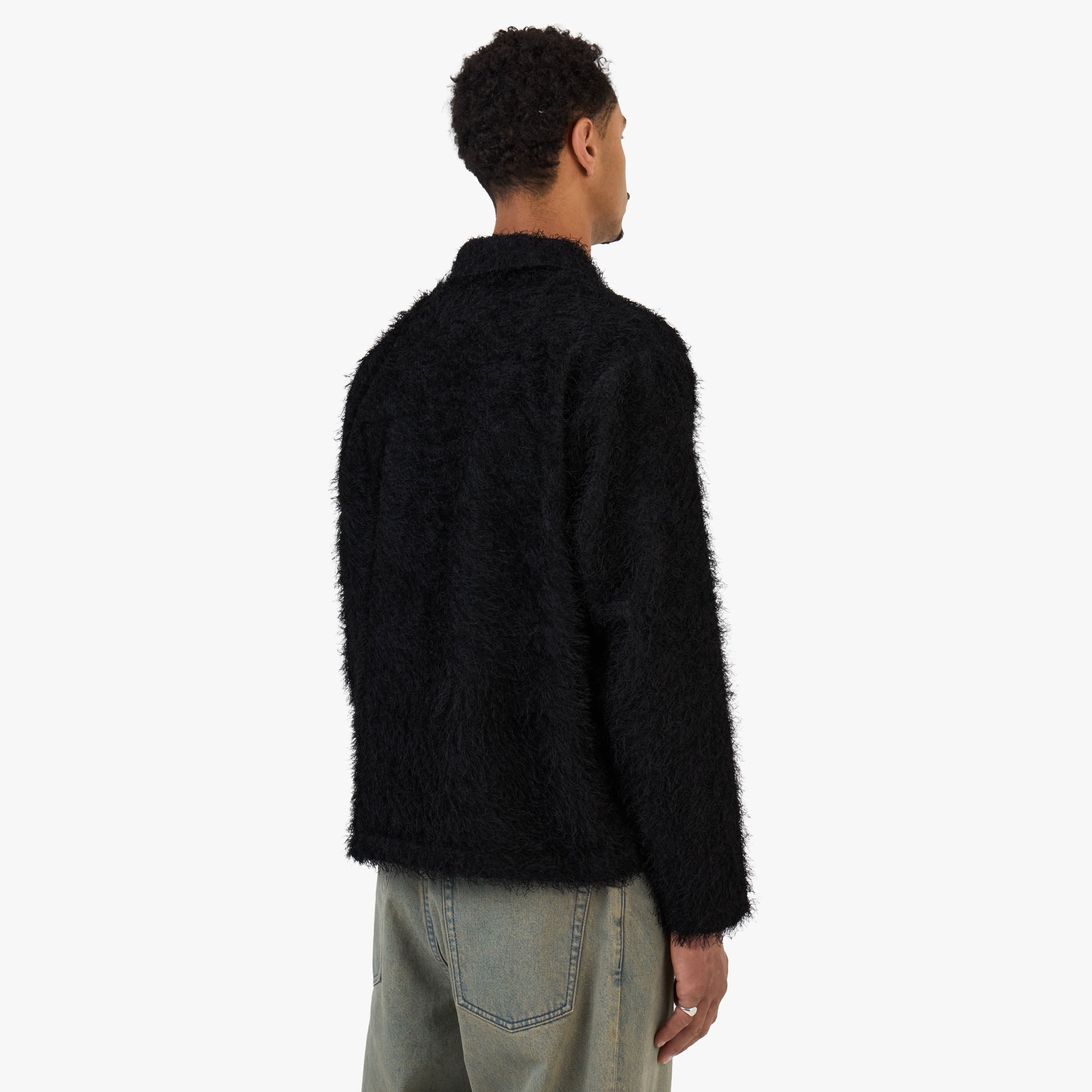 Beams Fringe Shirt Black – Livestock