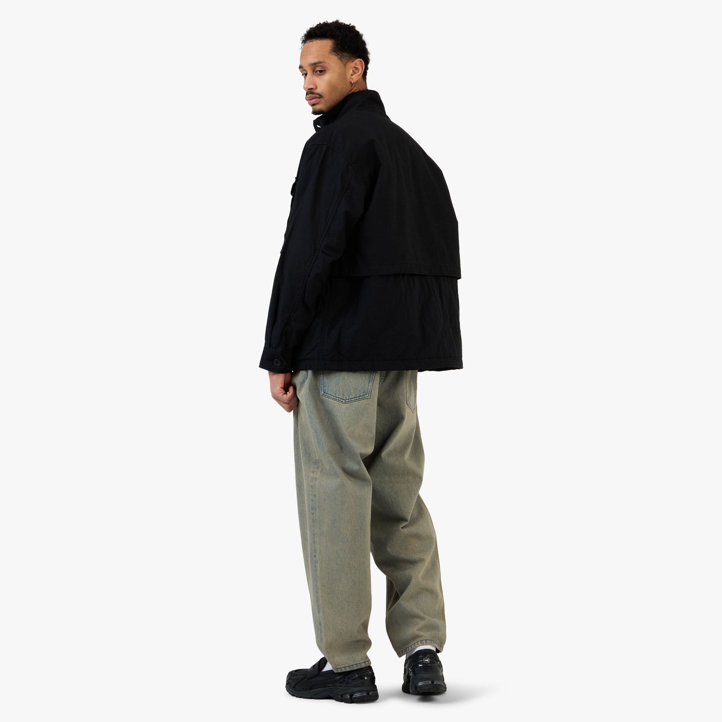 BEAMS Wide Tapered Denim / Pink Used