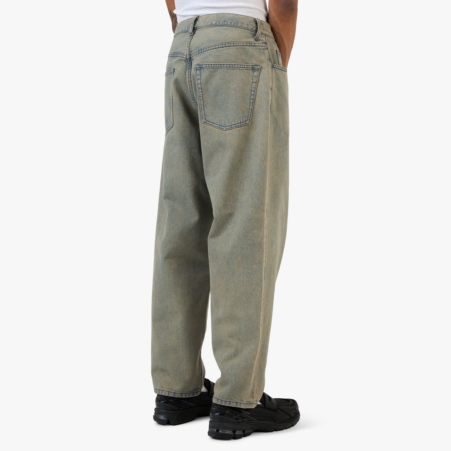 BEAMS Wide Tapered Denim / Pink Used