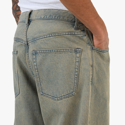 BEAMS Wide Tapered Denim / Pink Used