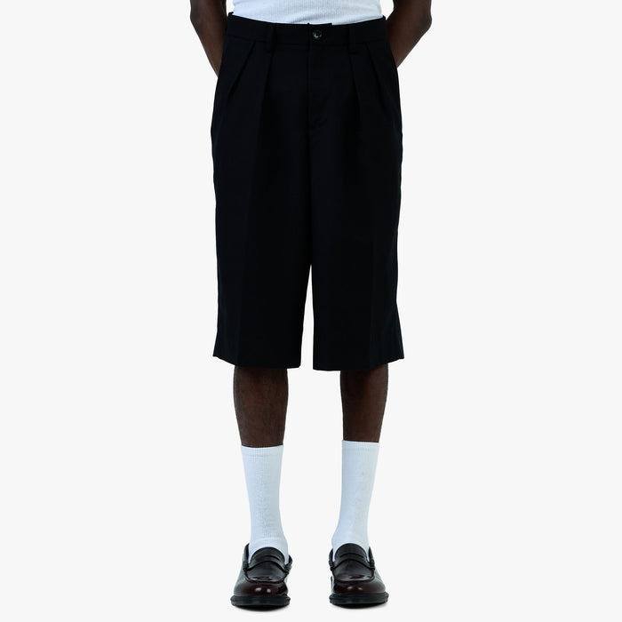 Beams Wide Short Slacks / Black 1