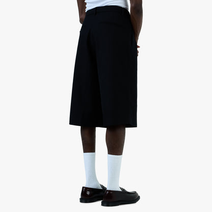 BEAMS Wide Short Slacks / Black